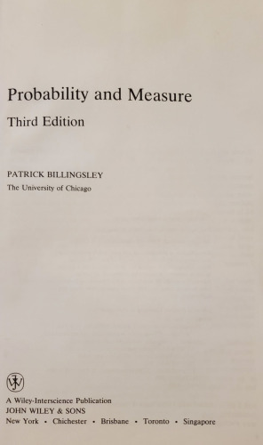 Probability and Measure
