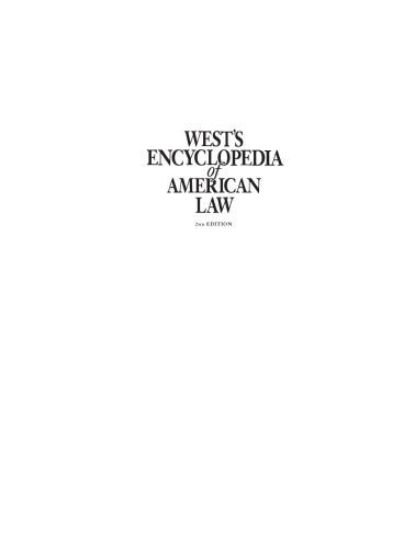 West's Encyclopedia of American Law - Dictionary & Indexes