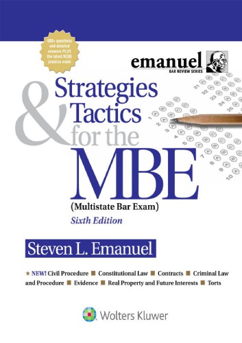 Strategies & Tactics for the MBE (Multistate Bar Exam)