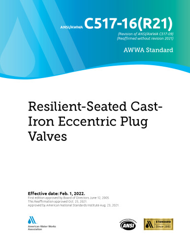 AWWA C517-16(R21) Resilient-Seated Cast-Iron Eccentric Plug Valves
