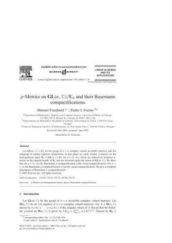 Linear Algebra and its Applications. Volume 376
