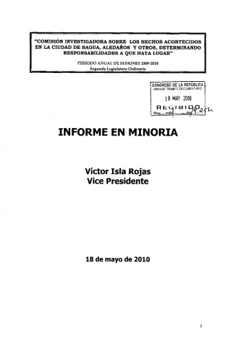 Informe en minoría