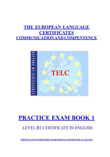TELC - Practice Exam Book 1 - Level B1 Certificate in English